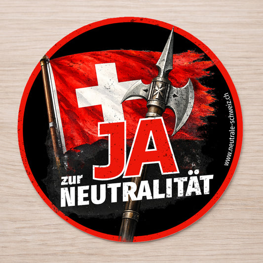 Aufkleber JA zur neutralen Schweiz