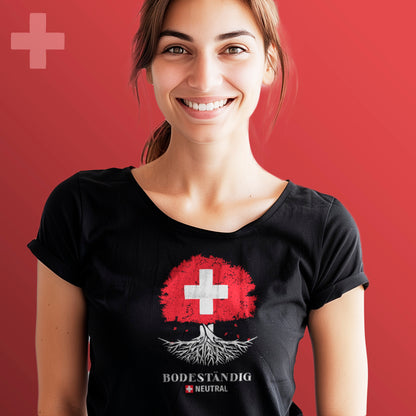 Bodeständig für e neutrali Schwiiz – T-Shirt