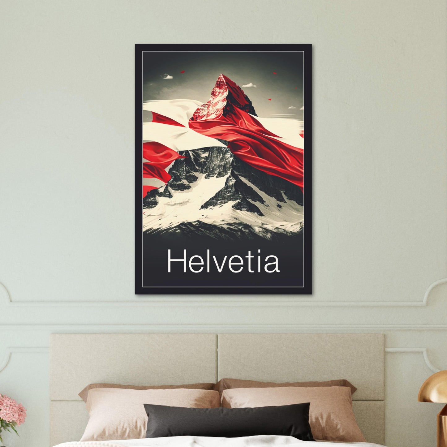 Matterhorn mit wehender Flagge - Poster