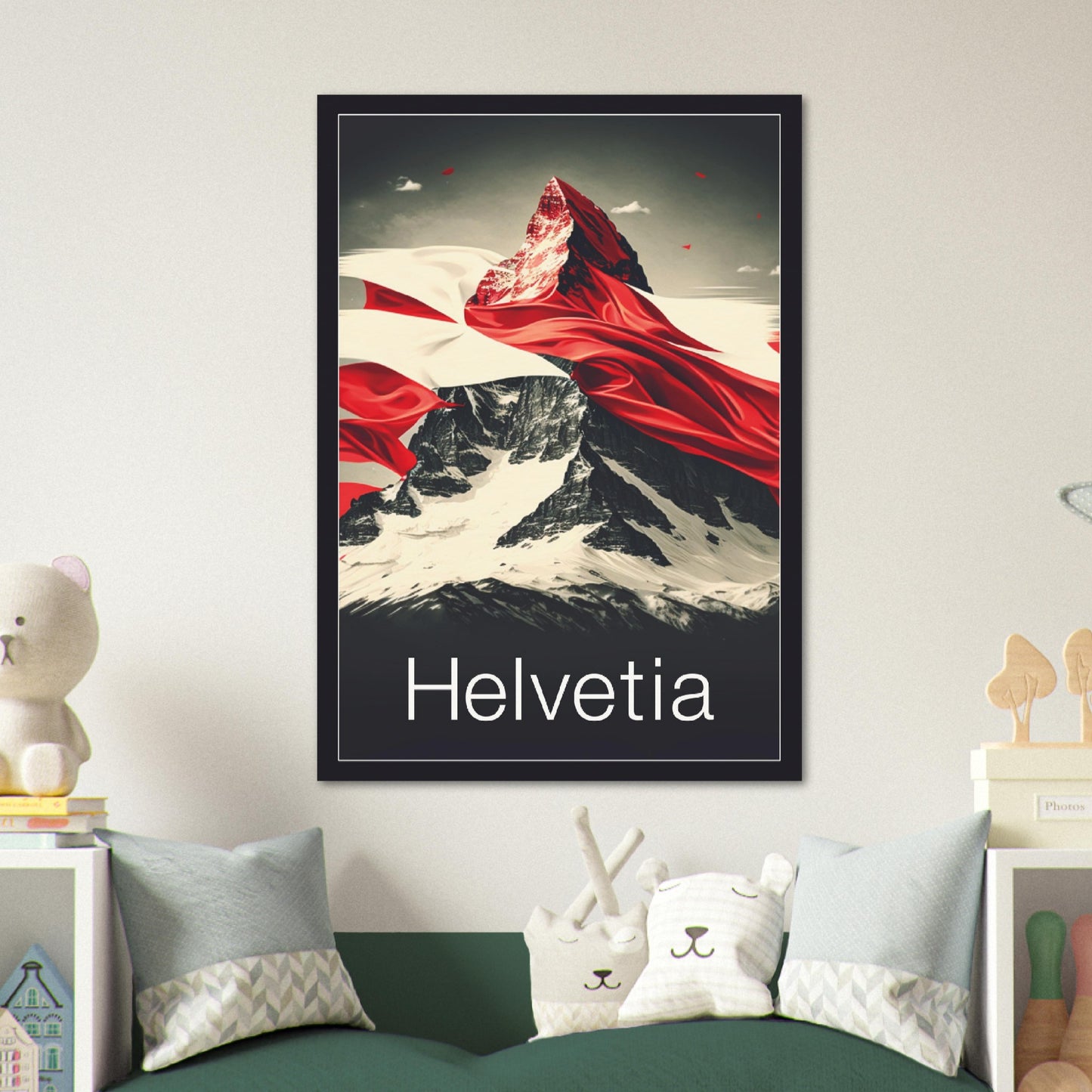 Matterhorn mit wehender Flagge - Poster